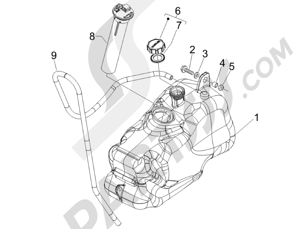 Dep—sito carburante Piaggio MP3 400 ie 2007-2008