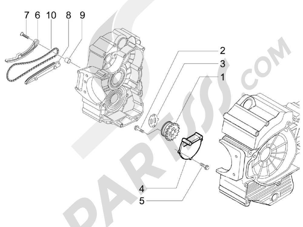 POMPE A HUILE Piaggio MP3 500 RL Sport - Business 2011-2012