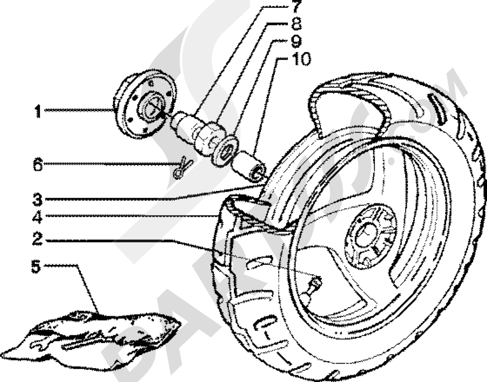 REAR WHEEL Piaggio Skipper 125 4T 1998-2005