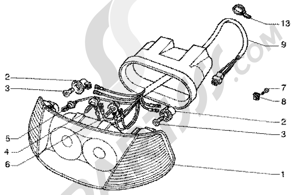 Faro Piaggio Super Hexagon GTX 125 1998-2005