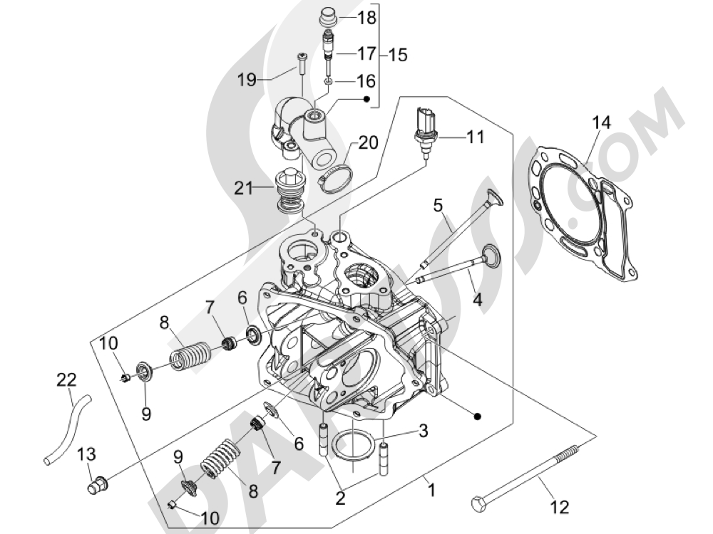 Junta Cabeza Cilindro ATHENA Piaggio 400 X8 2006-2008