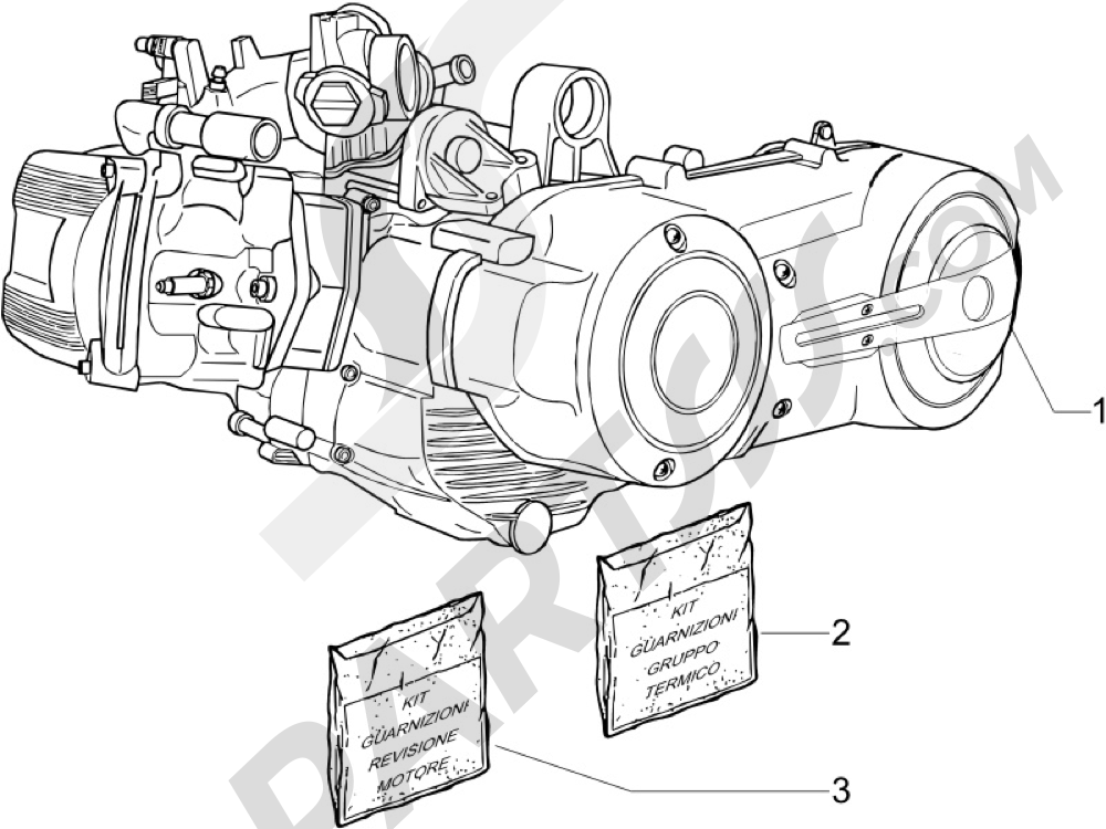 Motor completo Piaggio X8 400 ie Euro 3 2007-2011