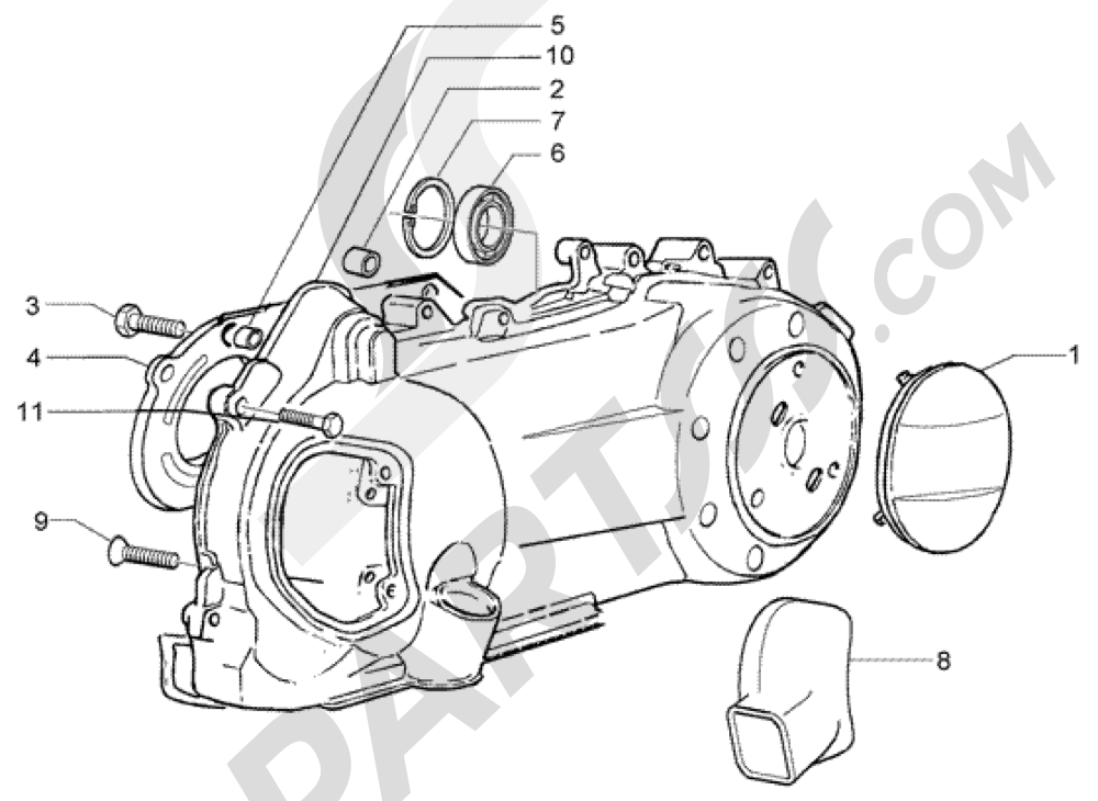 REFRIGERACION CARTER Piaggio X8 200 1998-2005