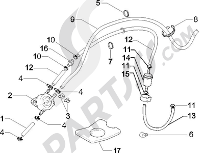 Piaggio X8 200 2005-2007 Instalaci—n de alimentaci—n