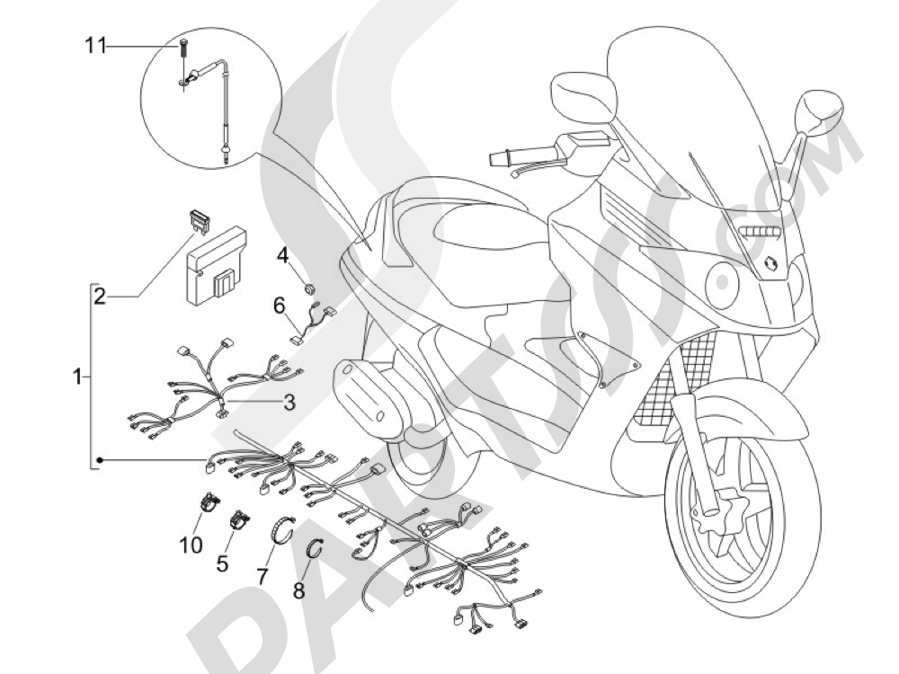 Joint De Raccord D'échappement Pour Piaggio X8 400 Ie (2007-2008) - Réf. GAZE38044028 - Neuf