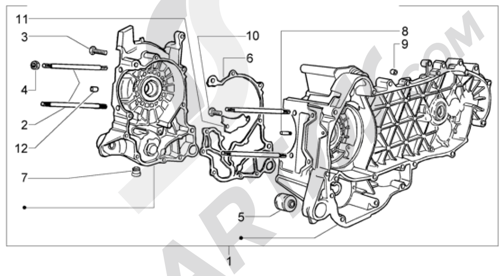 CARTER Piaggio X9 125 Evolution 1998-2005