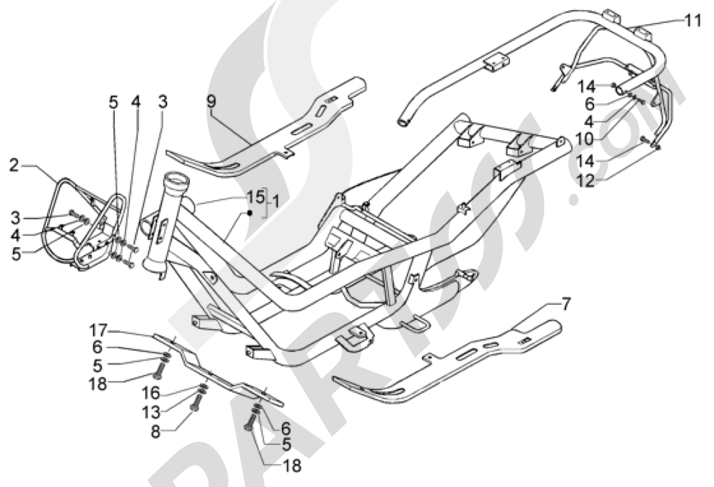 Chasis Piaggio X9 125 Evolution 1998-2005