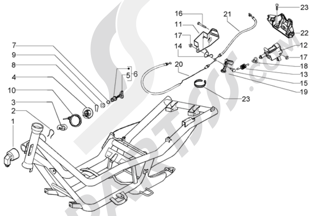 Cerraduras Piaggio X9 500 Evolution (ABS) 1998-2005