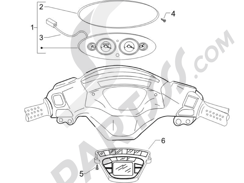 Tablero de instrumentos - Cruscotto Piaggio X9 500 Evolution 2006-2007