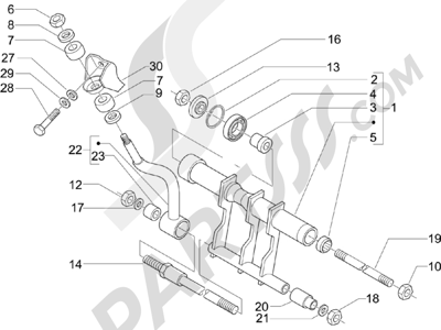 Piaggio X9 500 Evolution 2006-2007 Brazo oscilante