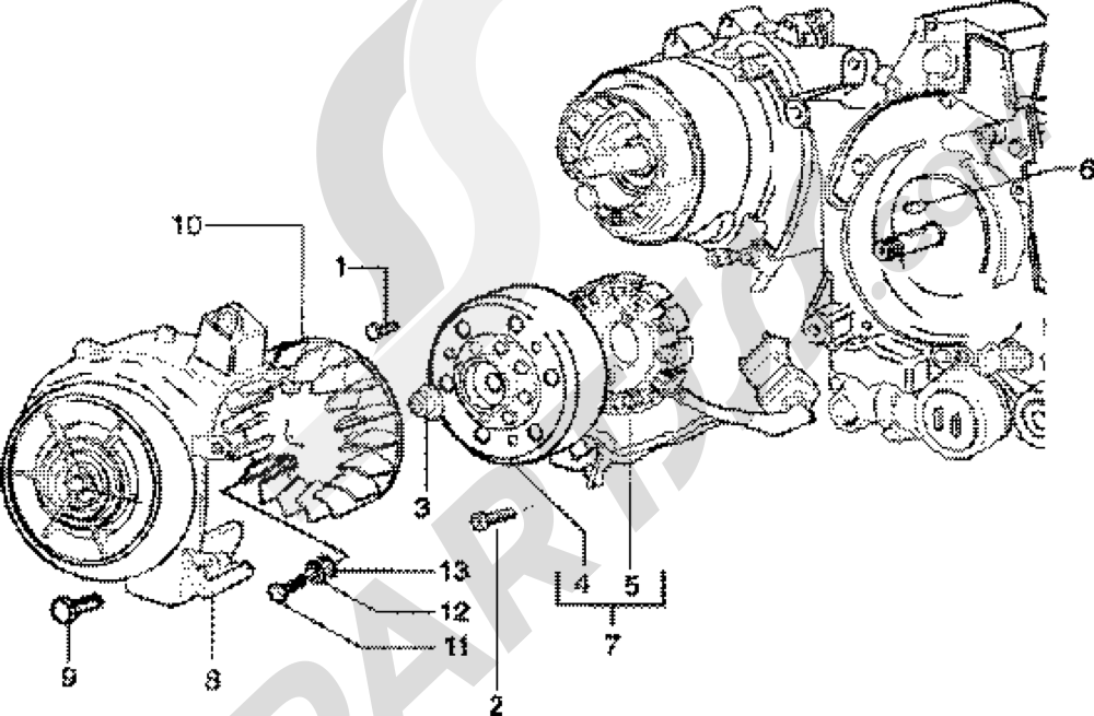 Volante magnetico Piaggio Zip 125 4T 1998-2005