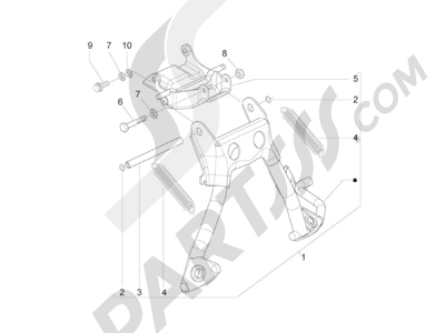 Piaggio Zip 50 2T 2009-2015 Caballete s