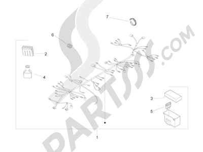 Piaggio Zip 50 2T 2009-2015 Grupo cables principal