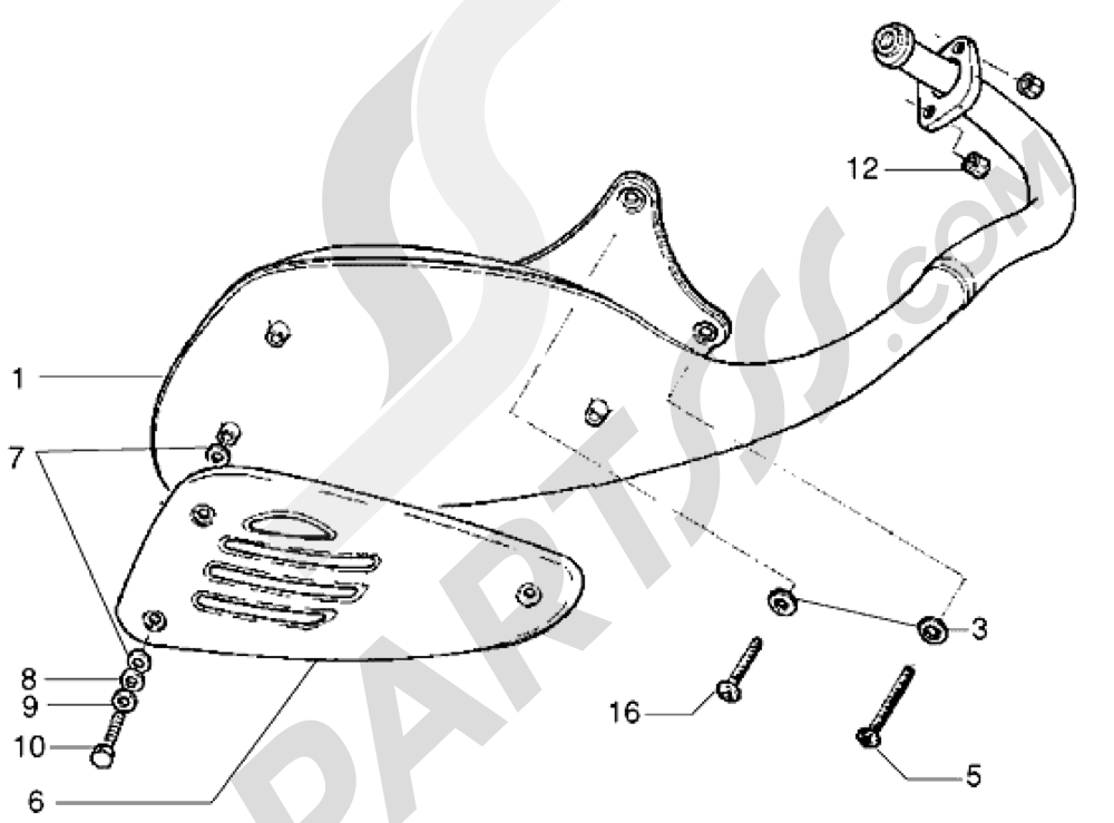 Silenciador Vespa Vespa 50 4T 1998-2005