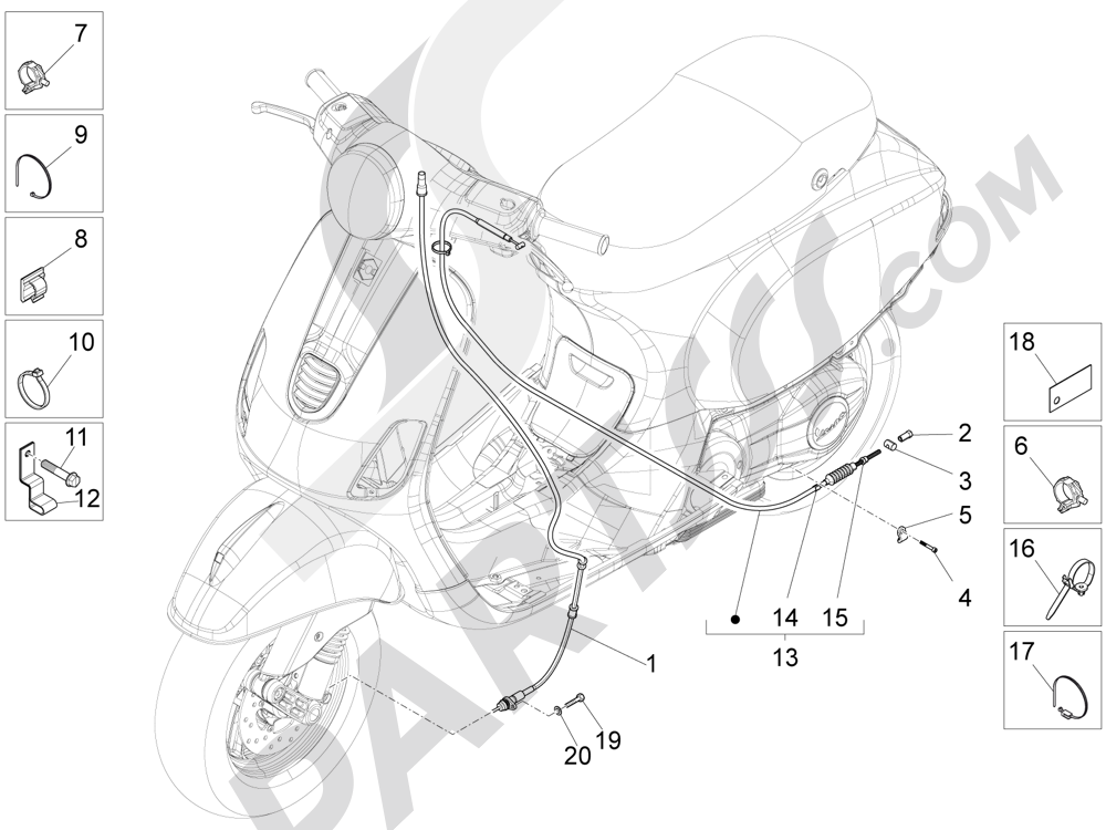 Transmisiónes Vespa Vespa LX 150 4T 3V ie 2012-2013