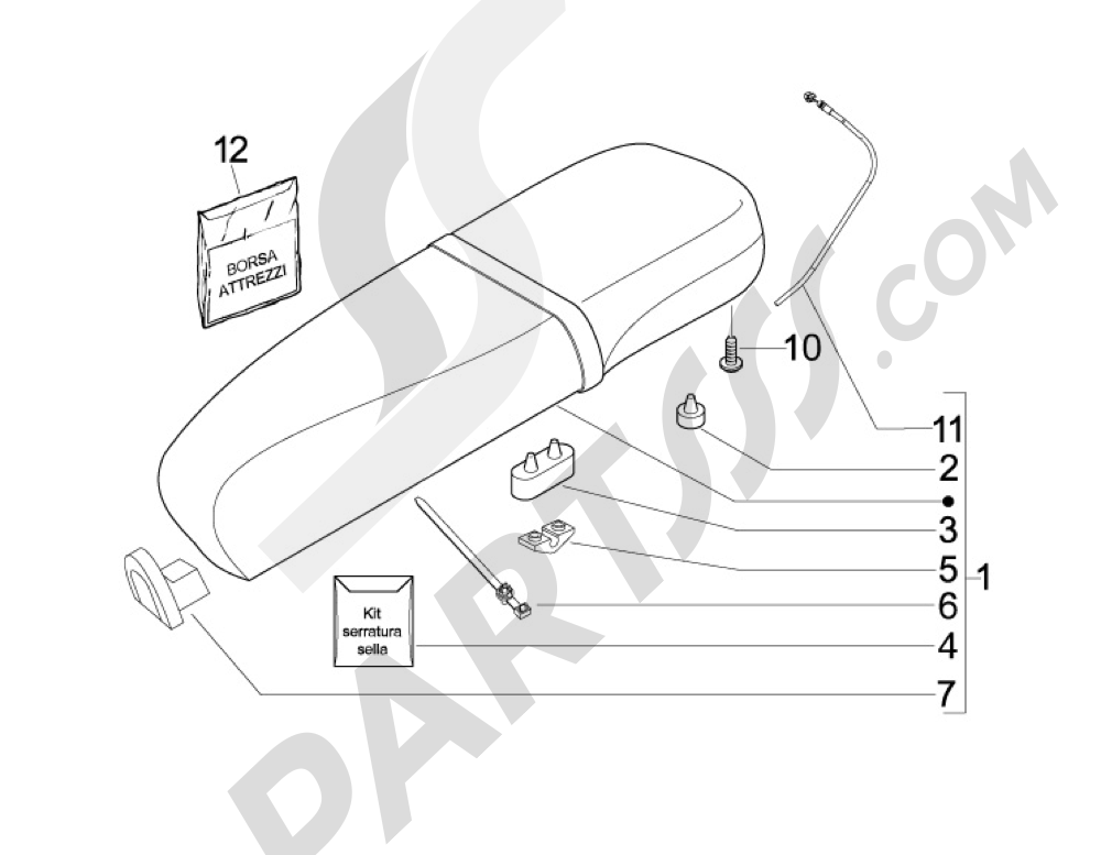 Sill’n asientos Vespa Vespa LX 50 4T-4V 2009-2013