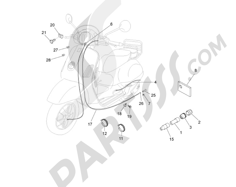 Transmisiónes Vespa Vespa LXV 50 2T 2006-2009