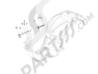 Vespa Vespa Primavera 50 4T-4V (NAFTA) 2014-2016 Cerraduras