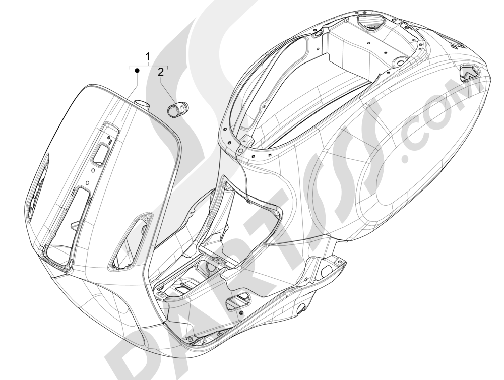 Vespa Vespa Primavera 50 4T-4V (NAFTA) 2014-2016 Chasis carrocer