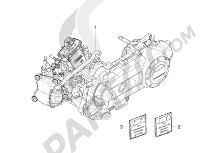 Vespa Vespa Primavera 50 4T-4V (NAFTA) 2014-2016 Motor completo