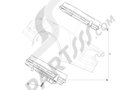 Vespa Vespa Primavera 50 4T-4V (NAFTA) 2014-2016 Tablero de instrumentos - Cruscotto