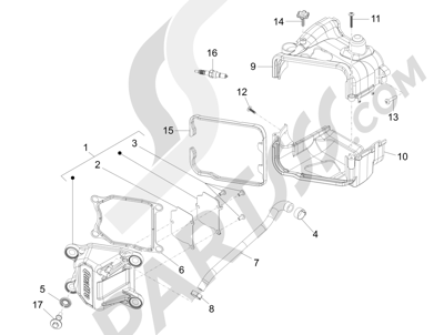 Vespa Vespa Primavera 50 4T-4V (NAFTA) 2014-2016 Tapa culata
