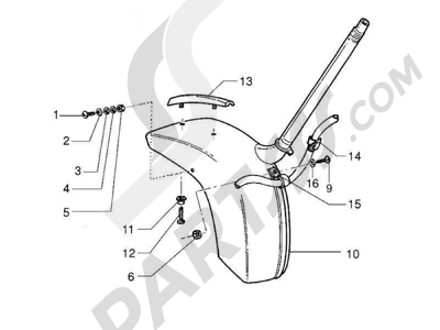 Vespa Vespa PX 125 2011-2016. 分解図 純正部品をオンライン購入