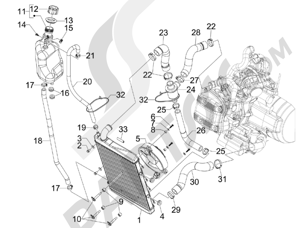 Gilera GP 800 20072008. 分解図 純正部品をオンライン購入