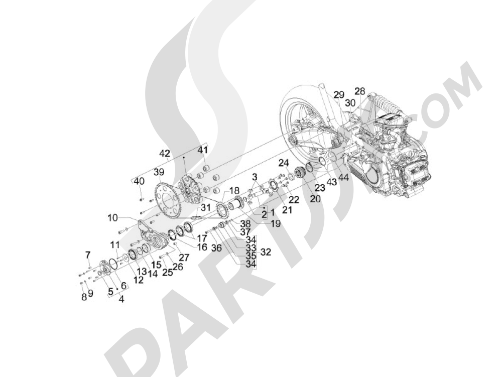 Gilera GP 800 20072008. 分解図 純正部品をオンライン購入