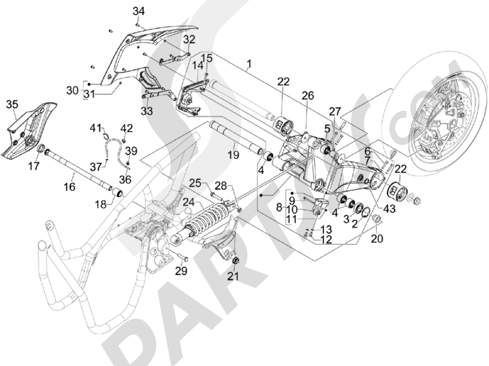 Suspensi Gilera GP 800 2007-2008