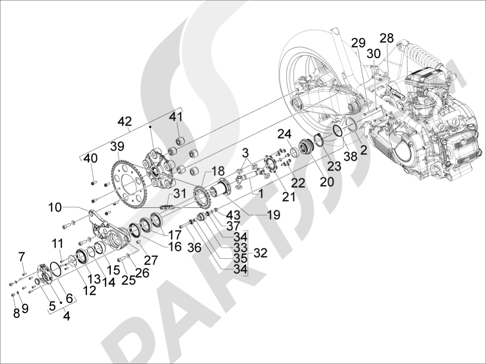 Despiece Gilera GP 800 20092011 Repuestos originales Gilera GP 800