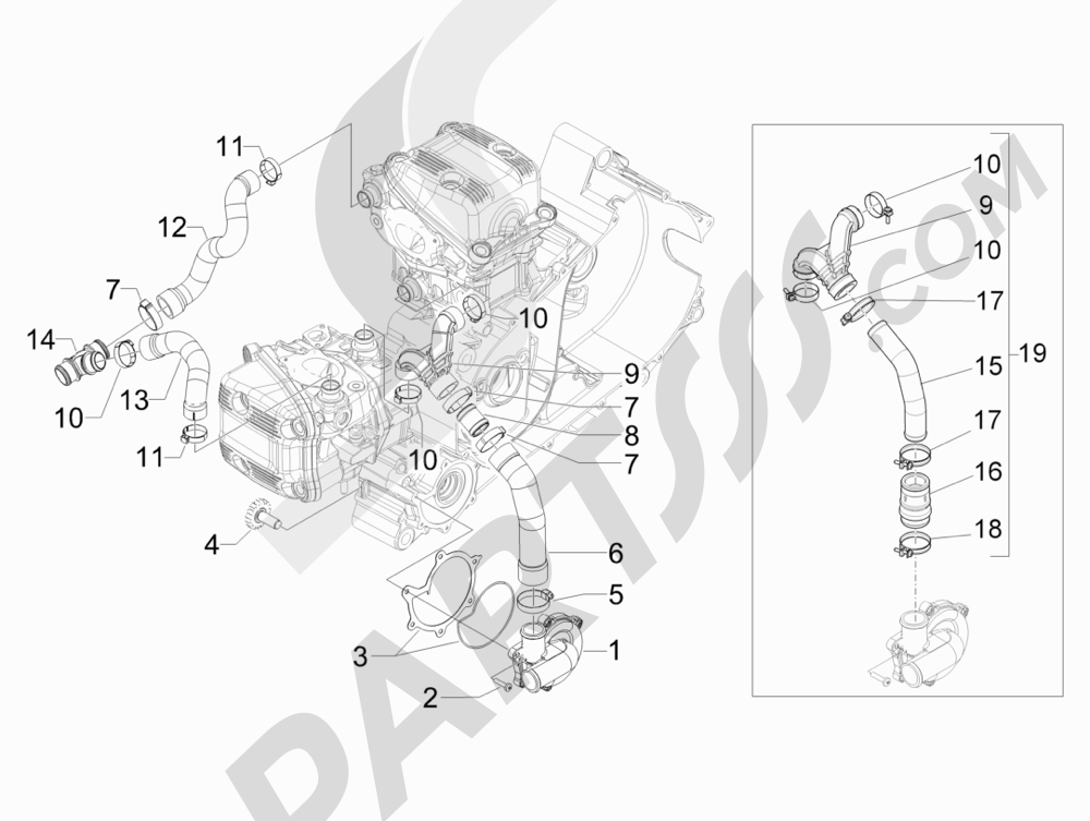 10008-K01 SET CYLINDRE Original HC Cylinder Works Honda Crf 450 X 2013
