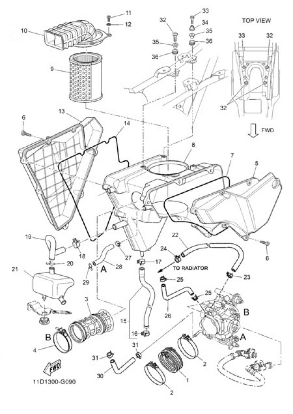 INTAKE Yamaha XT660Z Tenere 2008