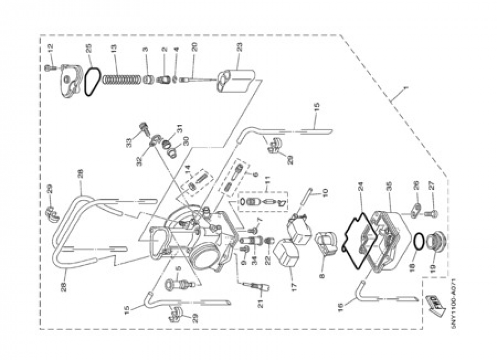 CARBURETOR Yamaha YZ125 2003