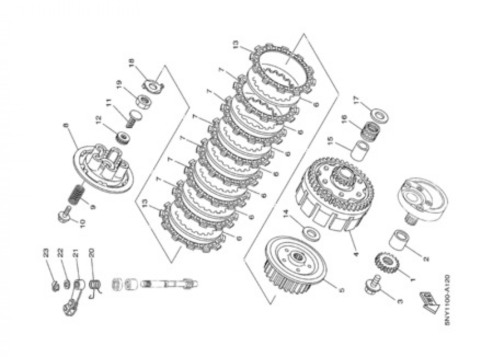 CLUTCH Yamaha YZ125 2003