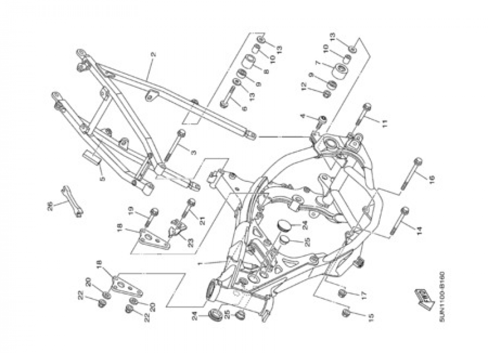 FRAME Yamaha YZ125 2003