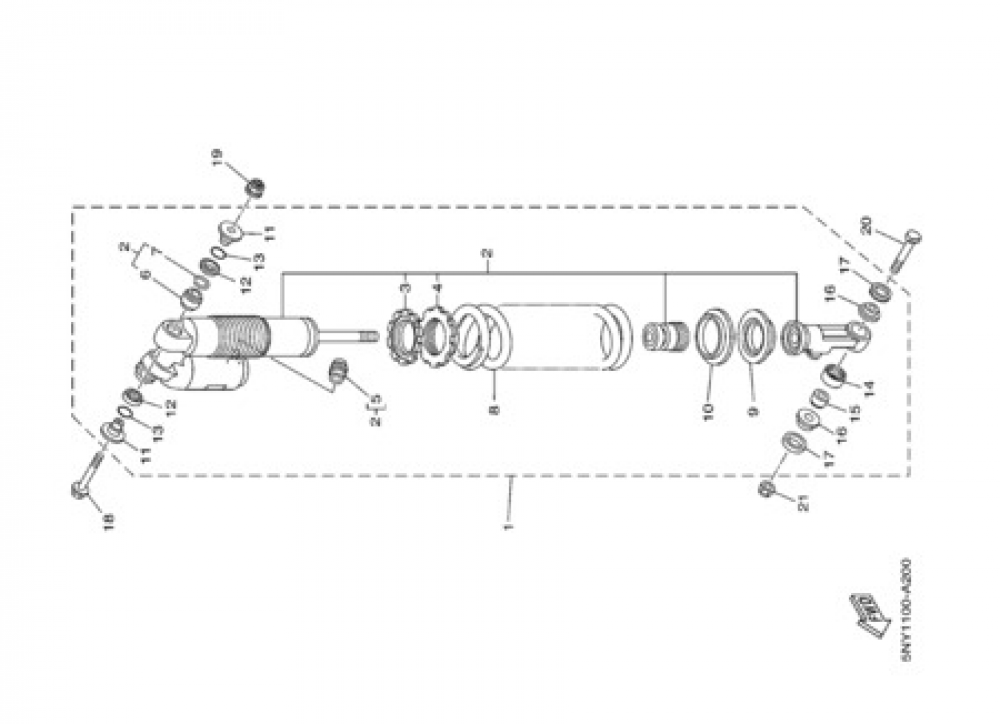 REAR SUSPENSION Yamaha YZ125 2003