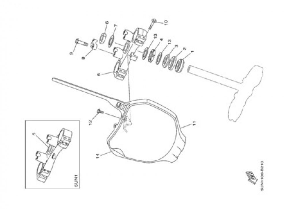 STEERING Yamaha YZ125 2003