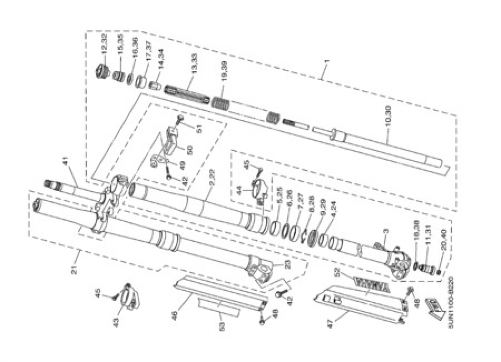 FRONT FORK Yamaha YZ125 2003
