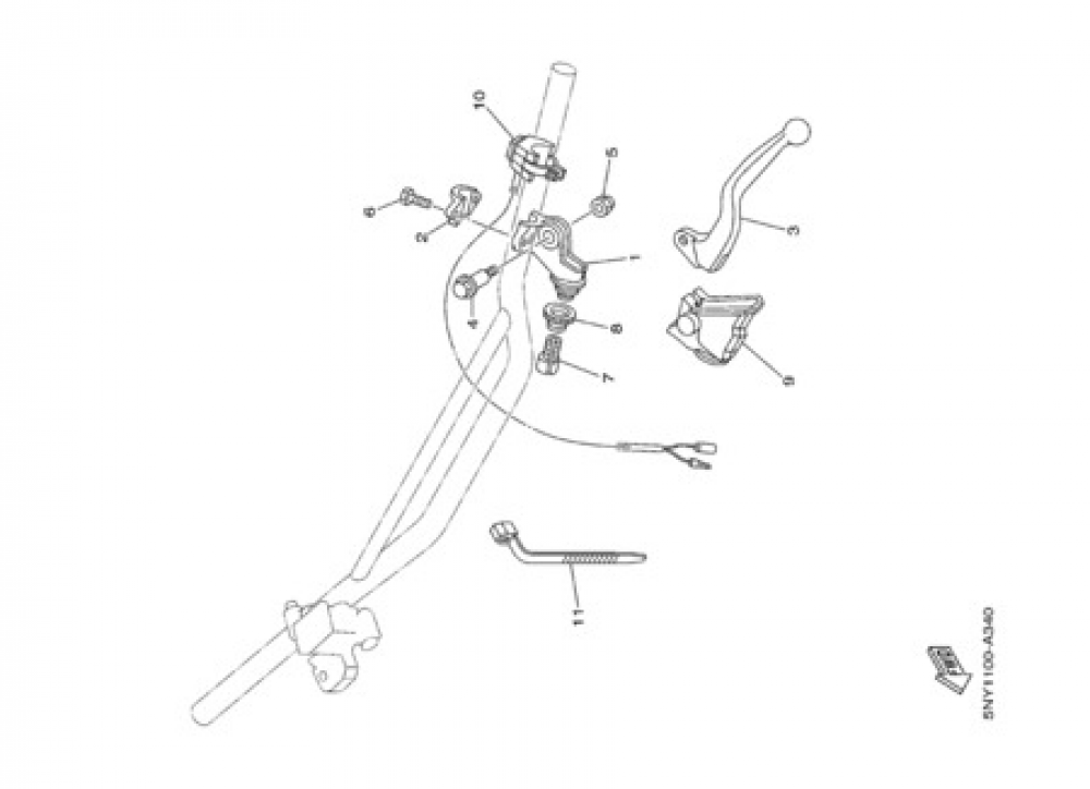 HANDLE SWITCH & LEVER Yamaha YZ125 2003