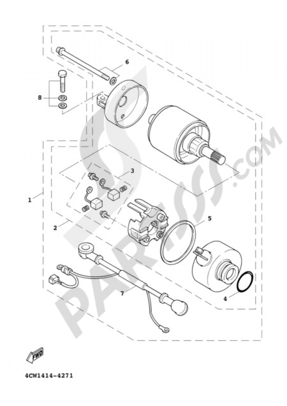 Starter Motor Yamaha Cygnus X 125 2001