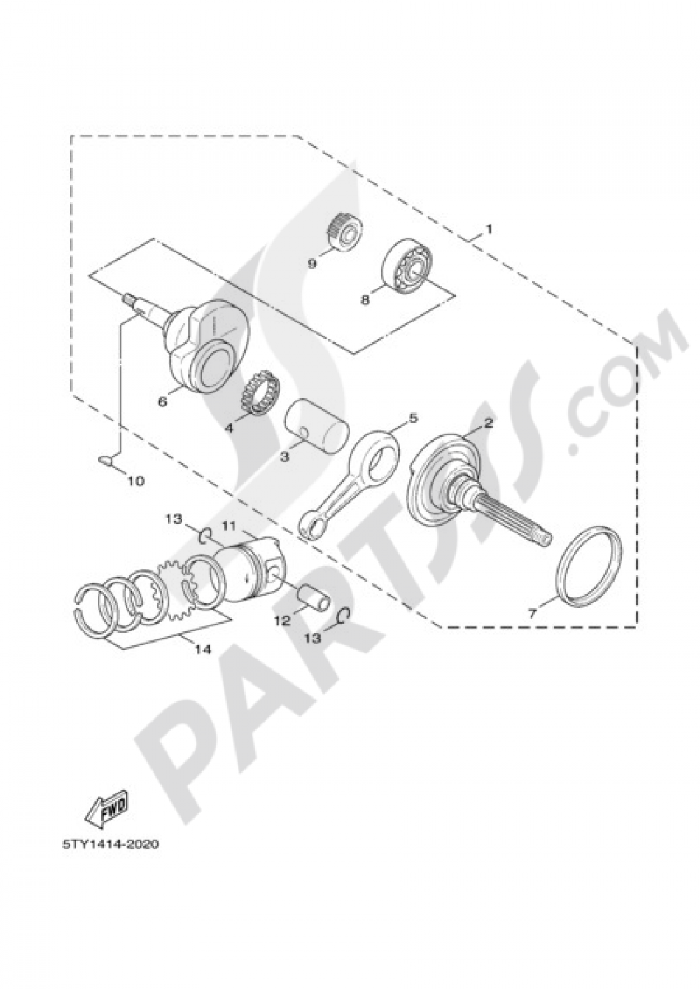 CIGUENAL & PISTON Yamaha Cygnus X 125 2005