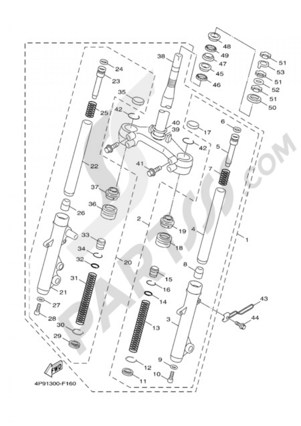 FRONT FORK Yamaha Cygnus X 125 2008