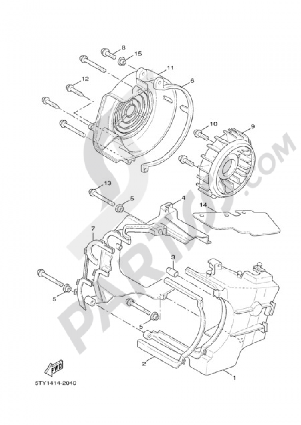 AIR & FAN COVER Yamaha Cygnus X 125 2008