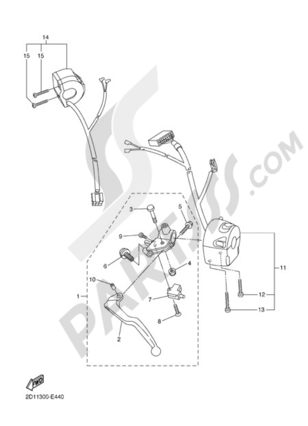 HANDLEBAR SWITCH AND LEVER Yamaha FZ1 2010