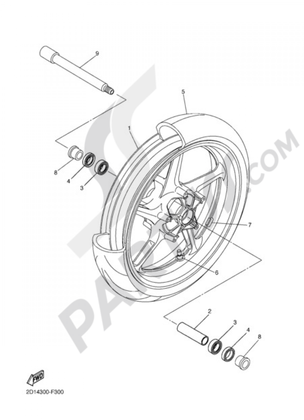 FRONT WHEEL Yamaha FZ1 2008