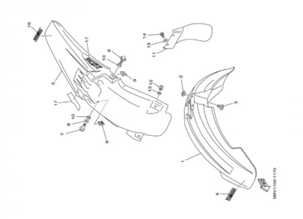 GARDE-BOUE Yamaha YZ125 2001