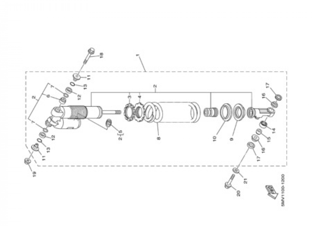 SUSPENSION ARRIERE Yamaha YZ125 2001