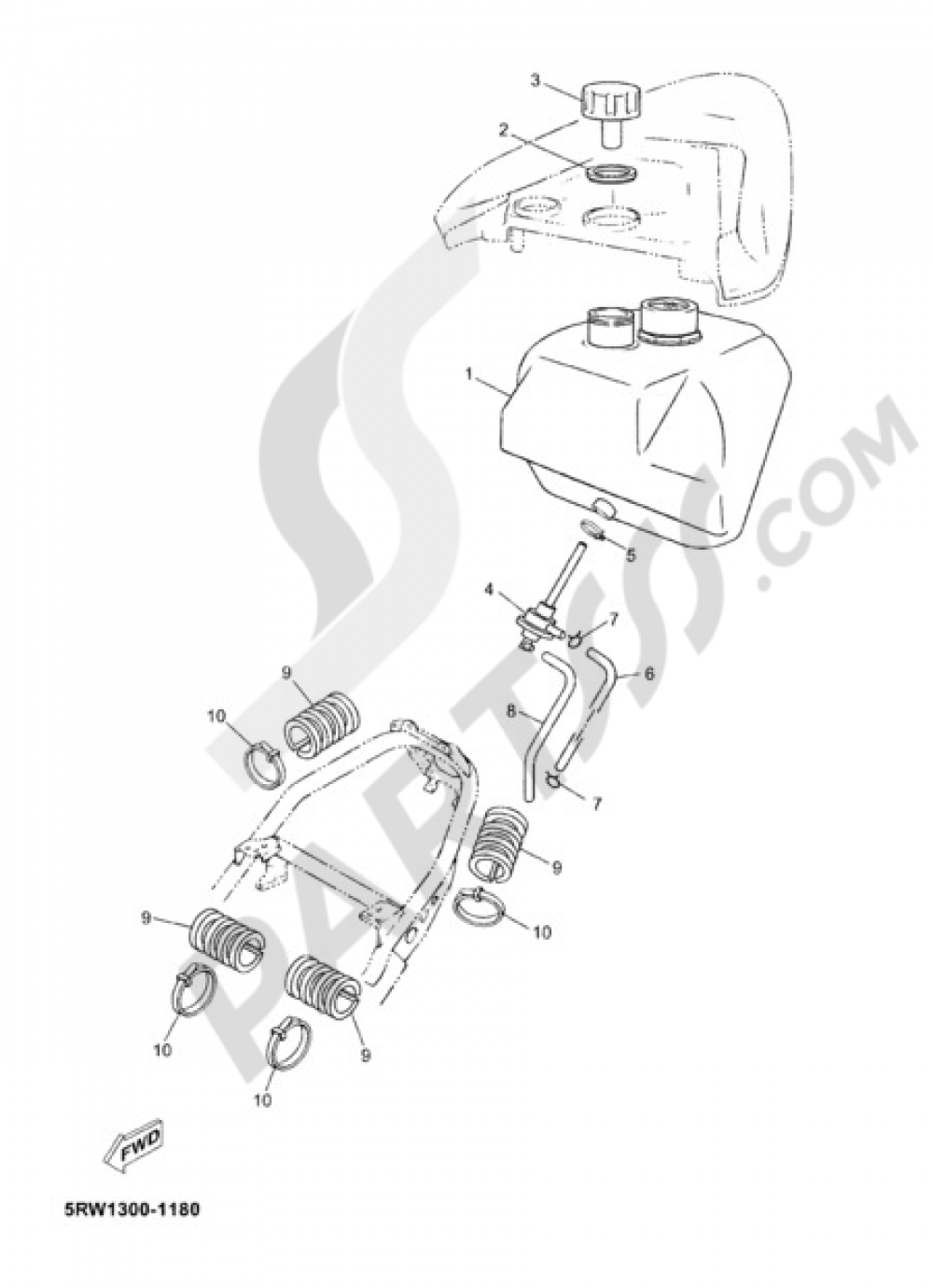 FUEL TANK Yamaha Jog R 2008