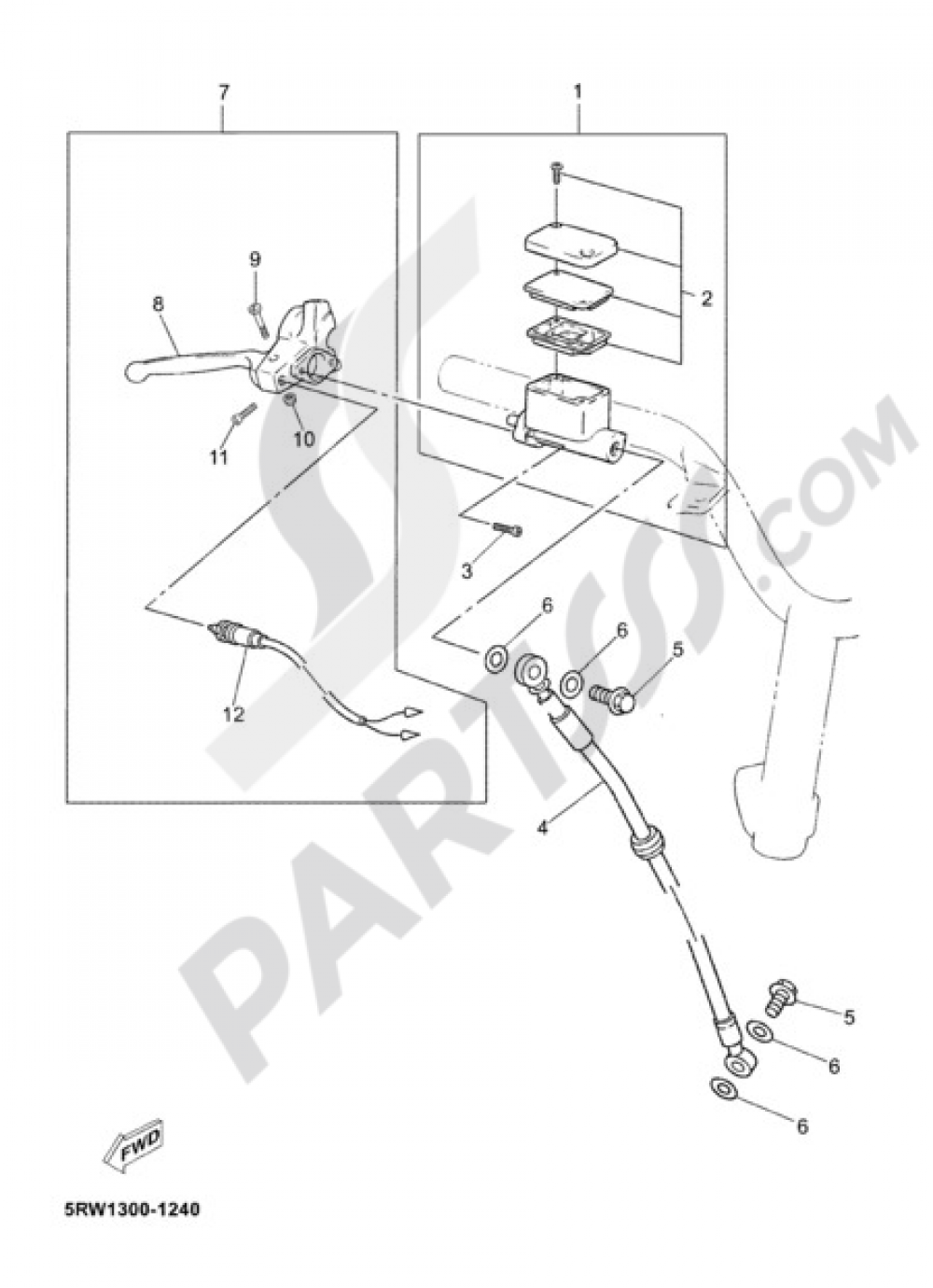 FRONT MASTER CYLYNDER Yamaha Jog R 2008
